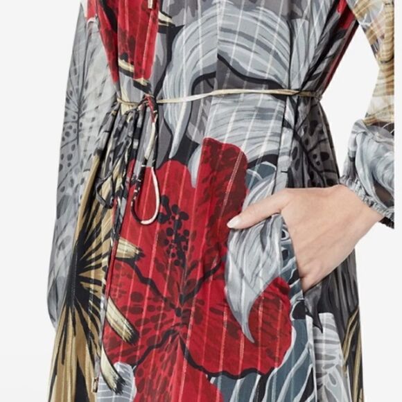 NWT TOMMY BAHAMA Hibiscus Romance Midi Dress - Picture 3 of 5